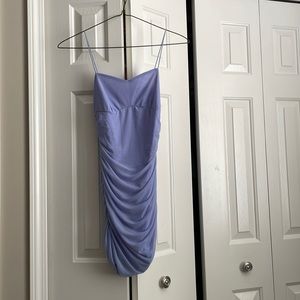 Lavender colored mini dress